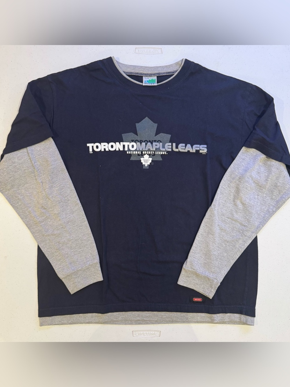 Vintage Waves Toronto Maple Leafs NHL Hockey long sleeve t shirt size XL